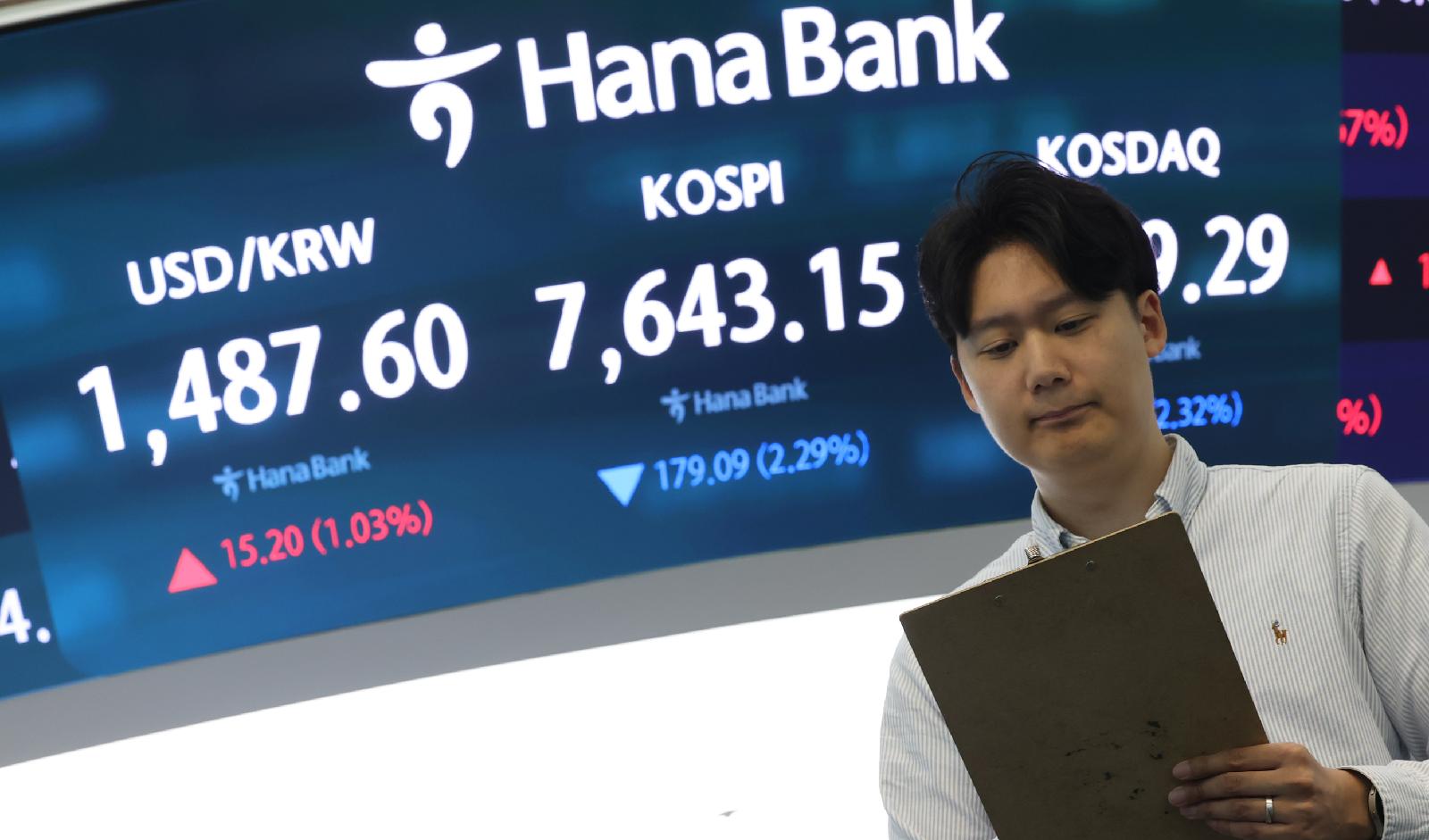 코스피 7640선 하락에 개인 매수 확대, 외국인 반도체·자동차 매도 집중