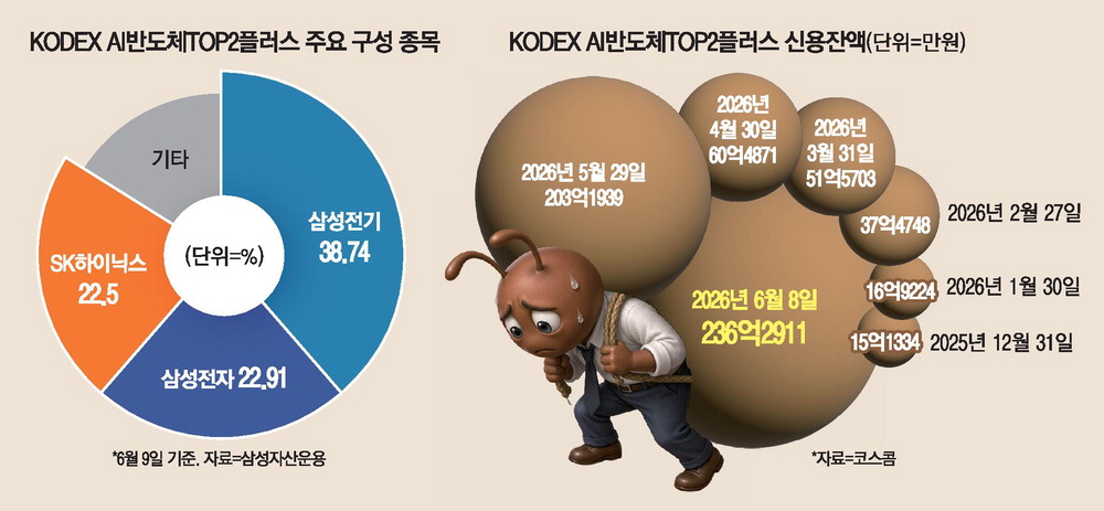 반도체 ETF 빚투 경고등, 소수 종목 집중형 상품에 개인 레버리지 쏠림
