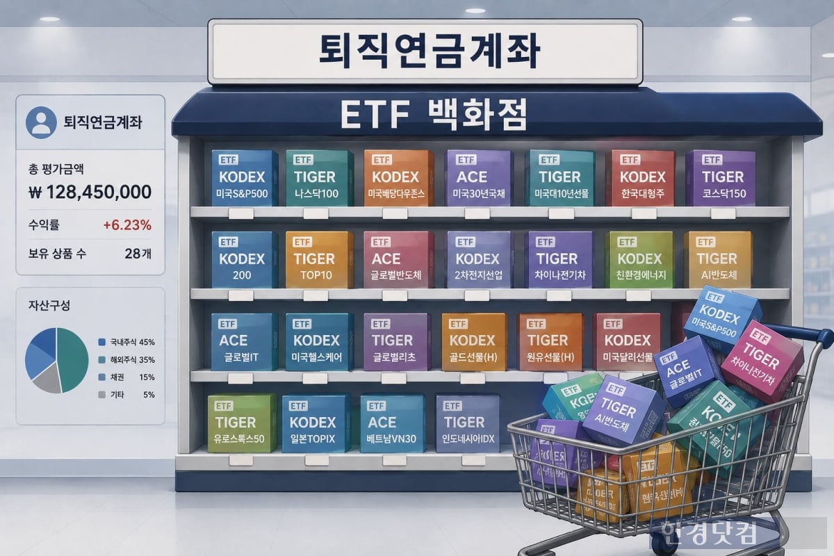 연금계좌 ETF 운용, ‘백화점식 편입’보다 5개 핵심 상품 압축이 유리