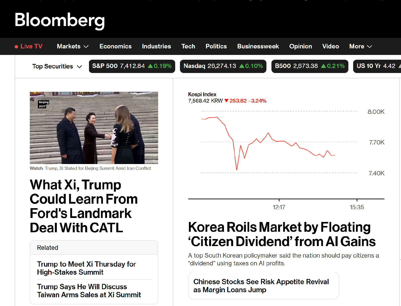 Le KOSPI chute de plus de 5% en séance, Bloomberg cite le débat sur le dividende IA