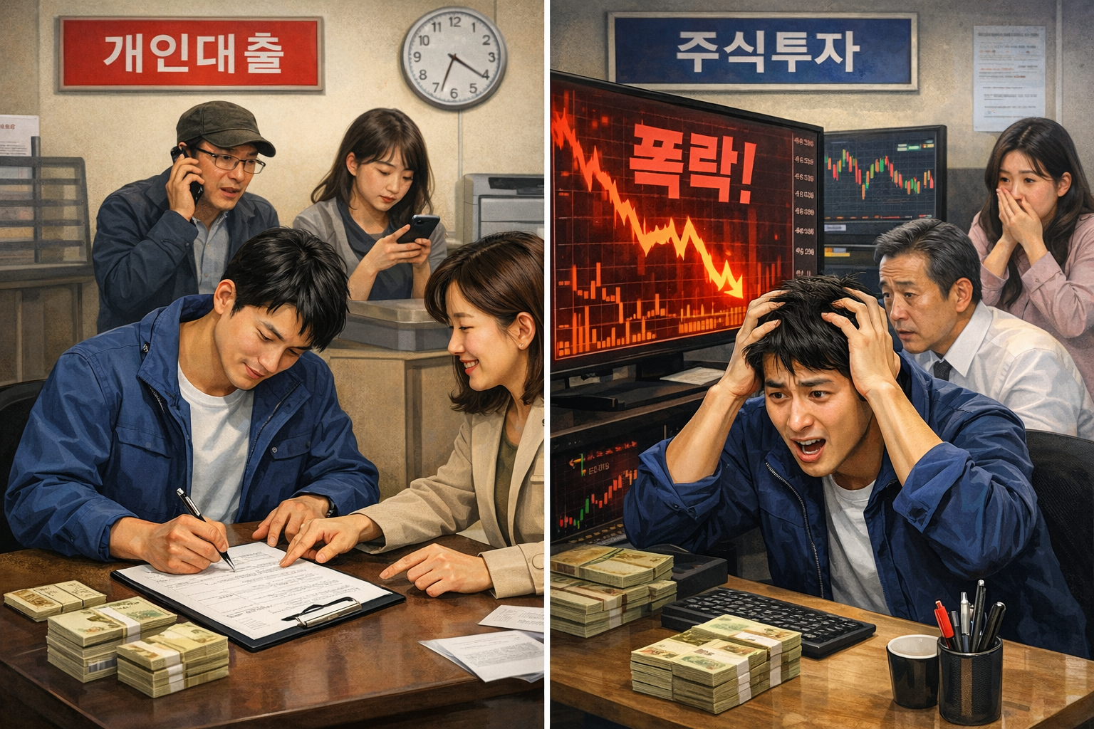 마이너스통장 잔액 급증, 7천피 불장 속 하루 2400억씩 늘었다